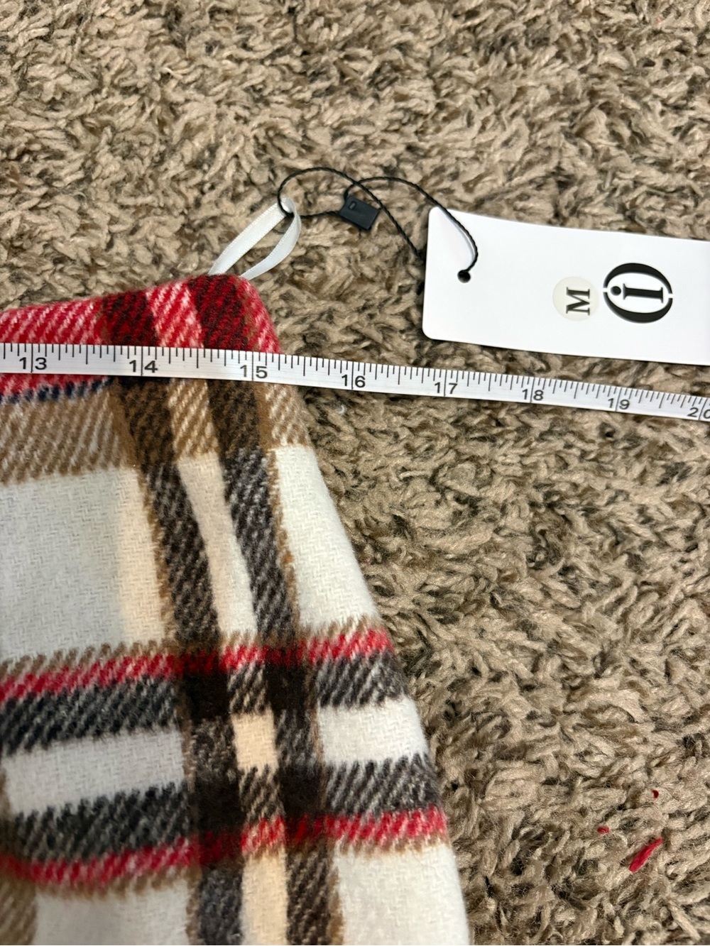 Plaid Mini Skirt in Red and Tan - Women's Skirt NWT medium - Picture 4 of 5